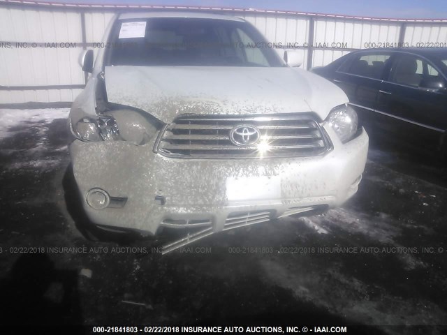 JTEES43A782087063 - 2008 TOYOTA HIGHLANDER SPORT WHITE photo 6