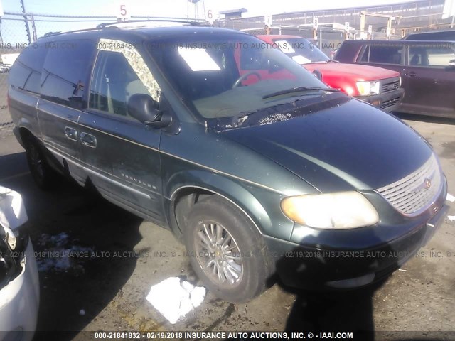 2C8GP64L81R128235 - 2001 CHRYSLER TOWN & COUNTRY LIMITED GREEN photo 1