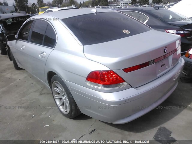 WBAGL63452DP57329 - 2002 BMW 745 I SILVER photo 3