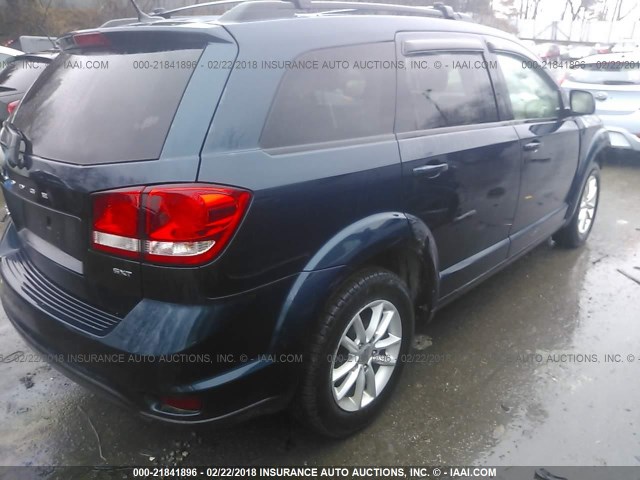 3C4PDCBG0DT685284 - 2013 DODGE JOURNEY SXT BLUE photo 4