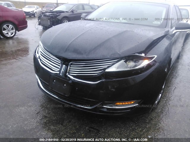 3LN6L2LU1ER806086 - 2014 LINCOLN MKZ HYBRID BLACK photo 6