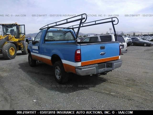 1FTNF21558EA32855 - 2008 FORD F250 SUPER DUTY BLUE photo 3