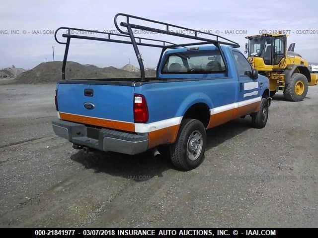 1FTNF21558EA32855 - 2008 FORD F250 SUPER DUTY BLUE photo 4