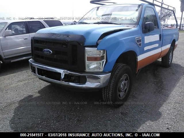 1FTNF21558EA32855 - 2008 FORD F250 SUPER DUTY BLUE photo 6