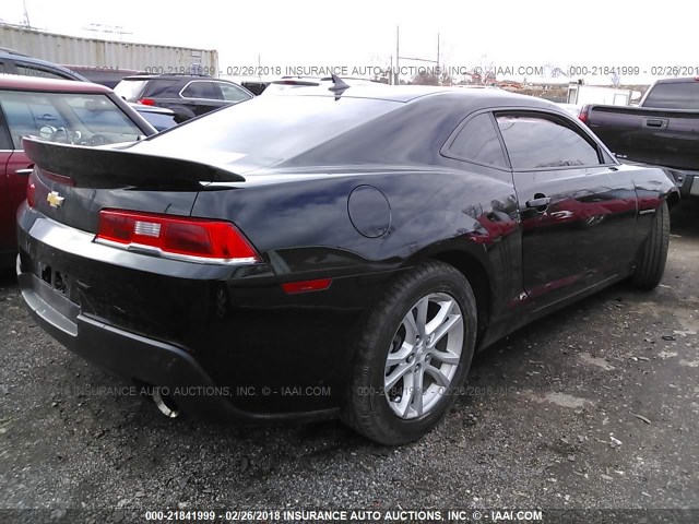 2G1FA1E38E9151724 - 2014 CHEVROLET CAMARO LS BLACK photo 4