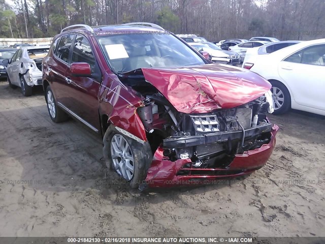 JN8AS5MT6DW530965 - 2013 NISSAN ROGUE S/SV RED photo 1