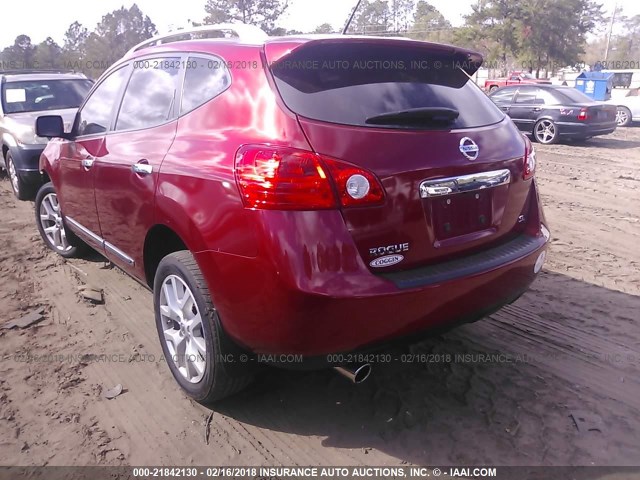 JN8AS5MT6DW530965 - 2013 NISSAN ROGUE S/SV RED photo 3