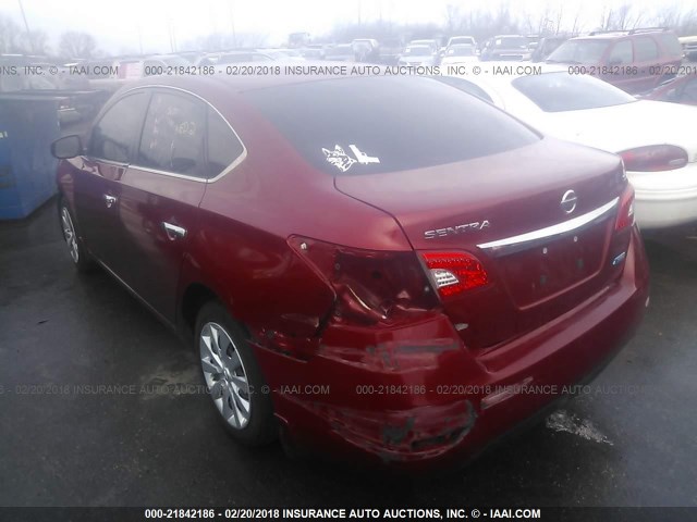 3N1AB7AP1EY272074 - 2014 NISSAN SENTRA S/SV/SR/SL RED photo 3