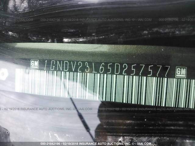 1GNDV23L65D257577 - 2005 CHEVROLET UPLANDER LS BROWN photo 9