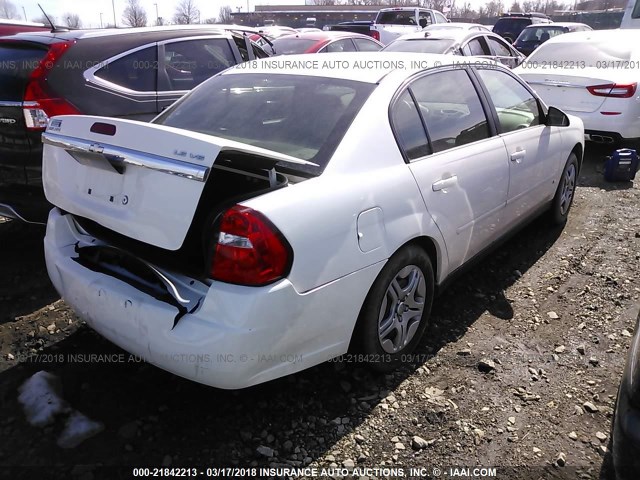1G1ZS51866F122007 - 2006 CHEVROLET MALIBU LS Ağ foto 4