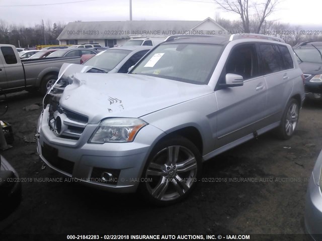 WDCGG8HB3CF729359 - 2012 MERCEDES-BENZ GLK 350 4MATIC SILVER photo 2