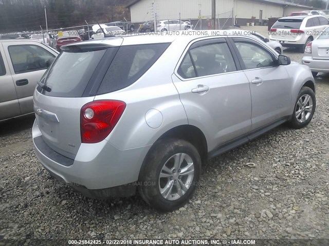 1GNFLEEK2EZ120675 - 2014 CHEVROLET EQUINOX SILVER photo 4