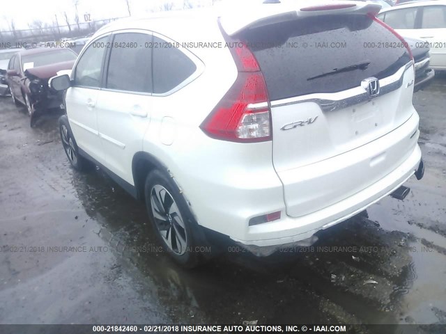 5J6RM4H96GL063869 - 2016 HONDA CR-V TOURING WHITE photo 3