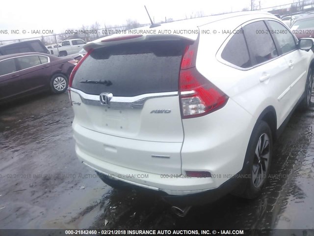 5J6RM4H96GL063869 - 2016 HONDA CR-V TOURING WHITE photo 4