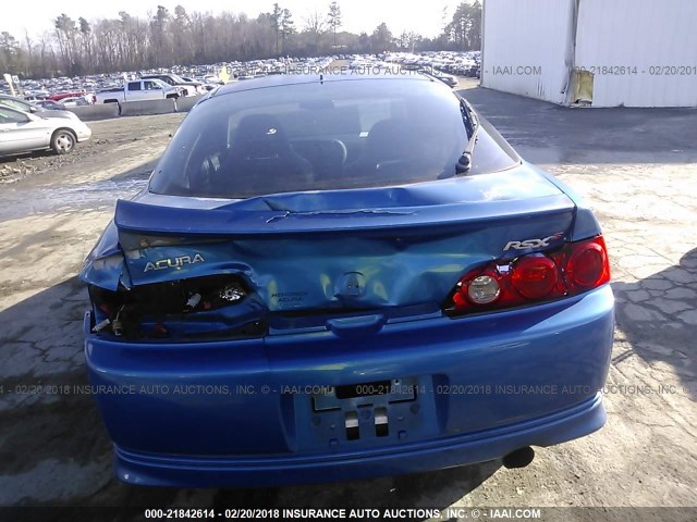 JH4DC530X5S003970 - 2005 ACURA RSX TYPE-S BLUE photo 6
