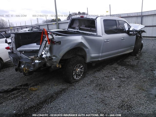 1FT7W2BT3HEB98393 - 2017 FORD F250 SUPER DUTY SILVER photo 4