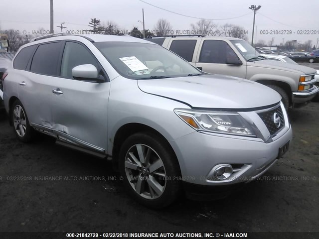 5N1AR2MM6DC674012 - 2013 NISSAN PATHFINDER S/SV/SL/PLATINUM 银色 照片 1