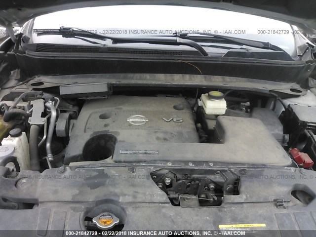 5N1AR2MM6DC674012 - 2013 NISSAN PATHFINDER S/SV/SL/PLATINUM 银色 照片 10