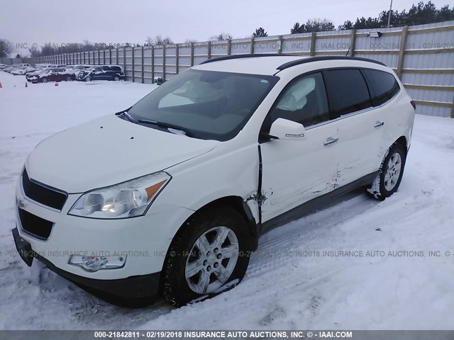 1GNKVJED4BJ322592 - 2011 CHEVROLET TRAVERSE LT WHITE photo 2