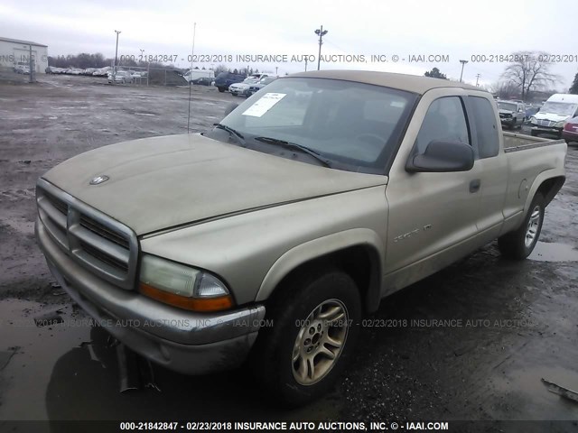 1B7GL42N72S589464 - 2002 DODGE DAKOTA SLT TAN photo 2