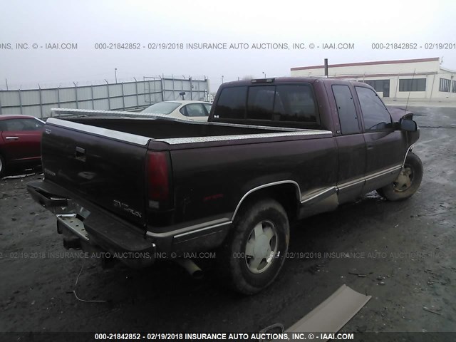 2GTEK19RXT1558860 - 1996 GMC SIERRA K1500 BURGUNDY photo 4