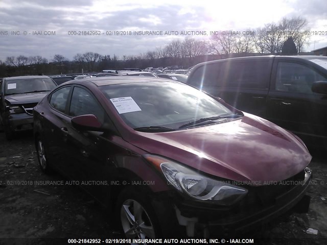 KMHDH4AE5CU449372 - 2012 HYUNDAI ELANTRA GLS/LIMITED RED photo 1