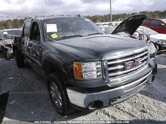 3GTP2WE71DG265514 - 2013 GMC SIERRA K1500 SLT GREEN photo 1