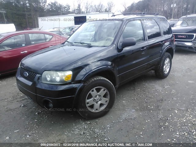 1FMCU04166KD24812 - 2006 FORD ESCAPE LIMITED BLACK photo 2