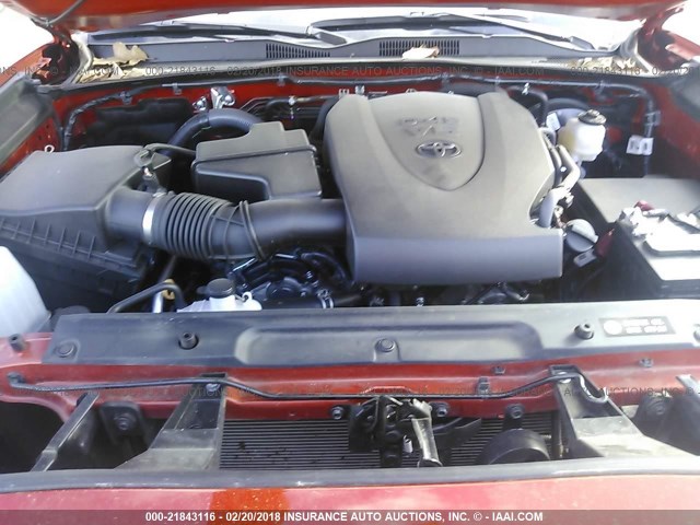 5TFAZ5CN4HX046013 - 2017 TOYOTA TACOMA DBL CAB/SR5/TRD SPORT/OR ORANGE photo 10