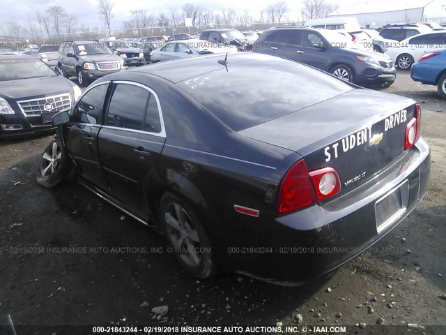 1G1ZC5E18BF334458 - 2011 CHEVROLET MALIBU 1LT შავი ფოტო 3