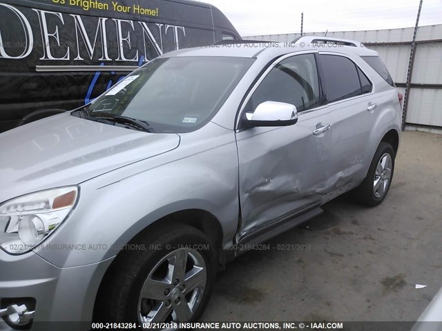 2GNFLDE39F6295585 - 2015 CHEVROLET EQUINOX LTZ SILVER photo 6