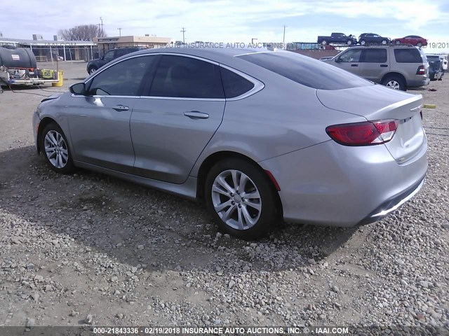 1C3CCCAB0FN741240 - 2015 CHRYSLER 200 LIMITED SILVER photo 3