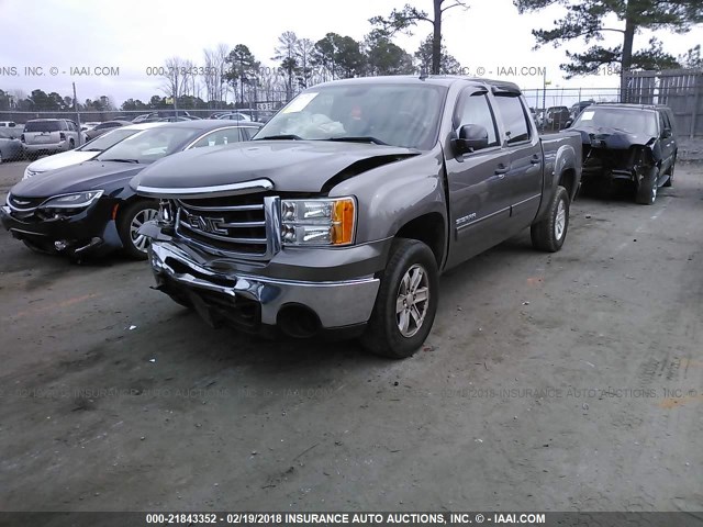 3GTP2VE73DG162685 - 2013 GMC SIERRA K1500 SLE Pewter photo 2