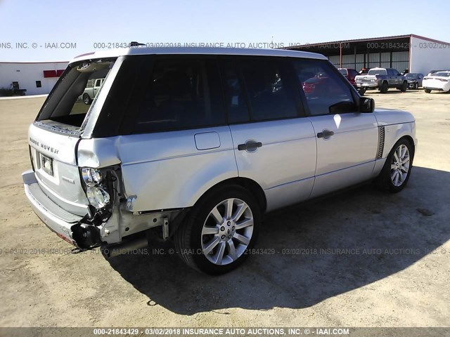 SALMF13467A253406 - 2007 LAND ROVER RANGE ROVER SUPERCHARGED SILVER photo 4