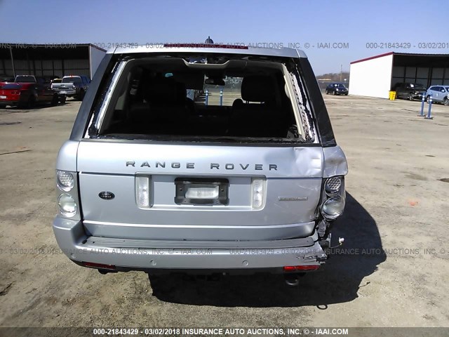 SALMF13467A253406 - 2007 LAND ROVER RANGE ROVER SUPERCHARGED SILVER photo 6