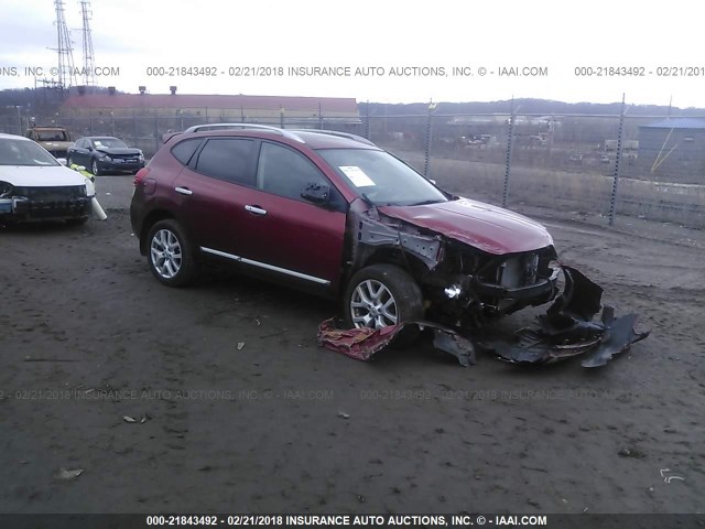 JN8AS5MT3CW262617 - 2012 NISSAN ROGUE S/SV RED photo 1