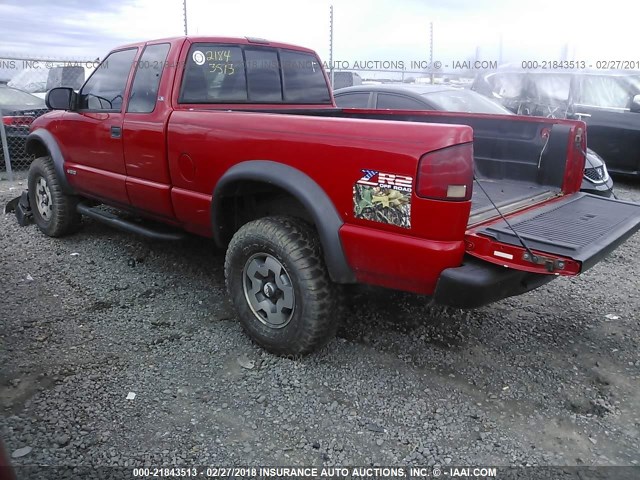 1GCCT19W528103470 - 2002 CHEVROLET S TRUCK S10 RED photo 3