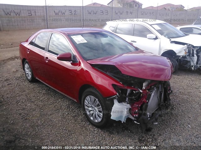 4T4BF1FK1DR331451 - 2013 TOYOTA CAMRY L/SE/LE/XLE RED photo 1