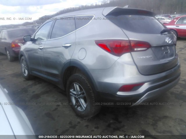 5XYZTDLB6HG411136 - 2017 HYUNDAI SANTA FE SPORT  GRAY photo 3