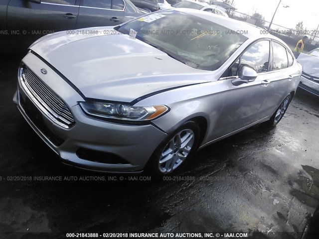 3FA6P0H73GR306794 - 2016 FORD FUSION SE SILVER photo 2