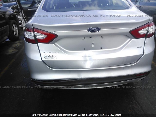 3FA6P0H73GR306794 - 2016 FORD FUSION SE SILVER photo 6