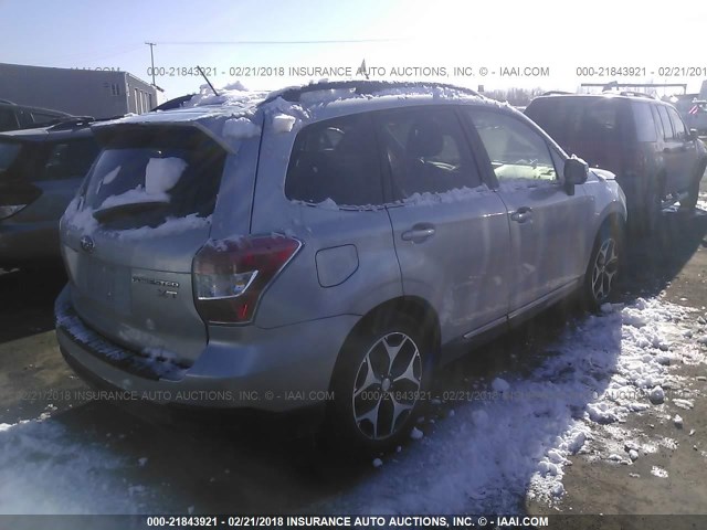 JF2SJGUC2FH810616 - 2015 SUBARU FORESTER 2.0XT TOURING SILVER photo 4