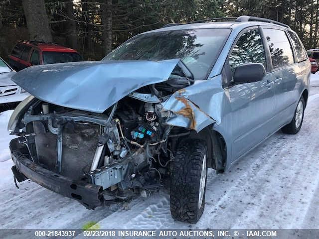 5TDZA23C46S390869 - 2006 TOYOTA SIENNA CE/LE Light Blue photo 2