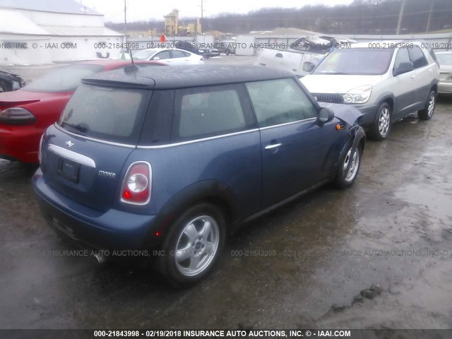 WMWSU3C57BTX97240 - 2011 MINI COOPER Dark Blue photo 4