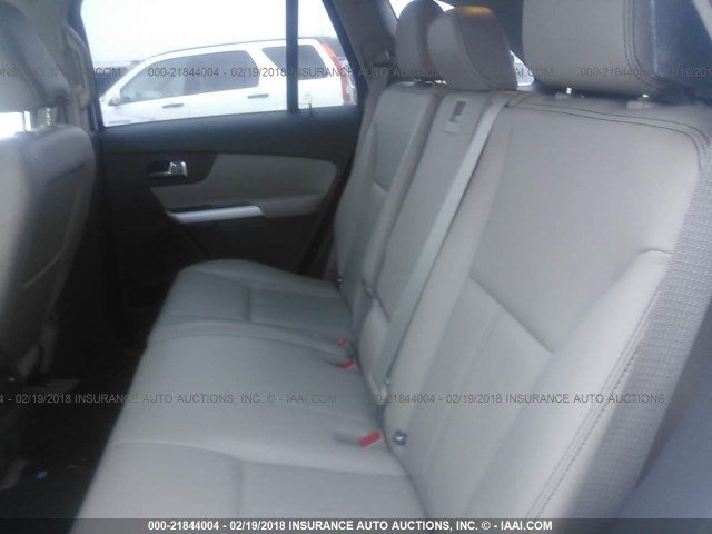 2FMDK4JC6CBA27326 - 2012 FORD EDGE SEL WHITE photo 8