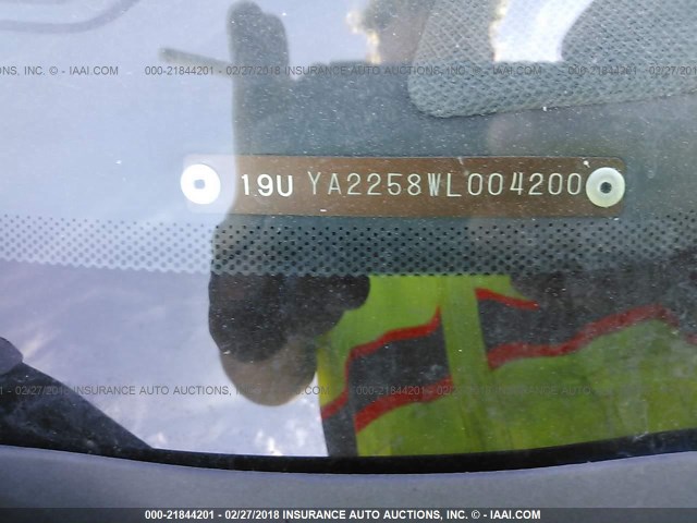 19UYA2258WL004200 - 1998 ACURA 3.0CL Сріблястий фото 9