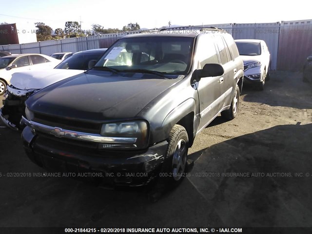 1GNDS13S142286358 - 2004 CHEVROLET TRAILBLAZER LS/LT GRAY photo 2