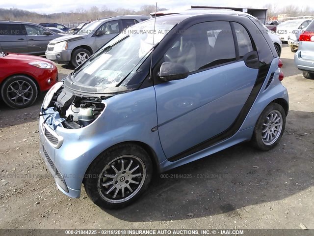 WMEEJ3BA3EK757904 - 2014 SMART FORTWO PURE/PASSION BLUE photo 2