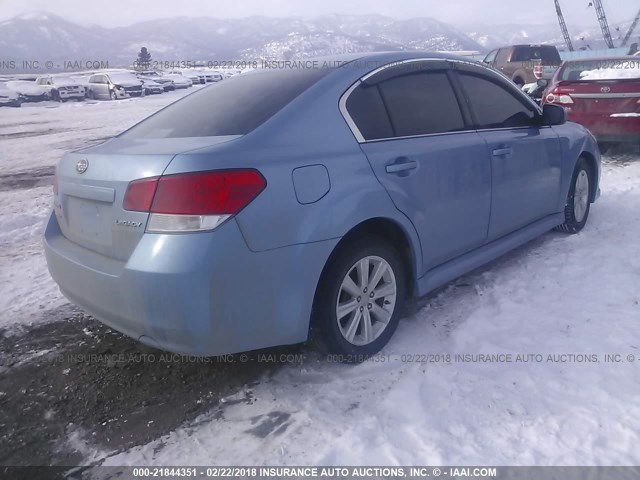 4S3BMCC60A3239367 - 2010 SUBARU LEGACY 2.5I PREMIUM Light Blue photo 4