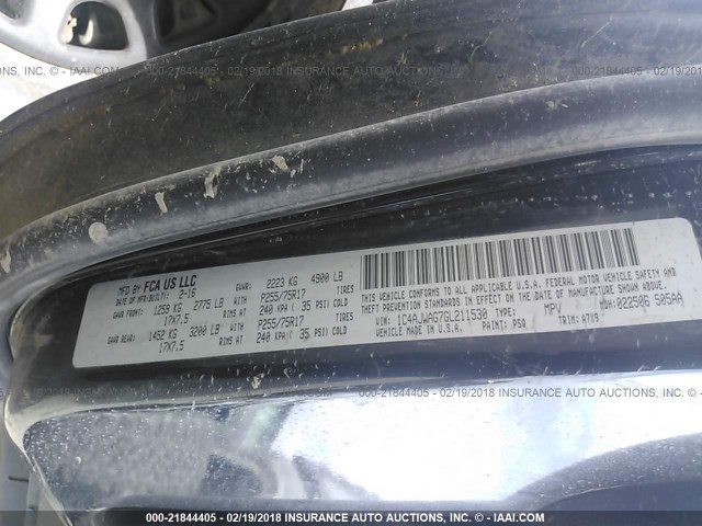 1C4AJWAG7GL211530 - 2016 JEEP WRANGLER SPORT 灰色 照片 9